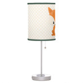 Adorable Cartoon Fox with Polka-Dot Background Table Lamp (Left)