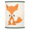 Adorable Cartoon Fox with Polka-Dot Background