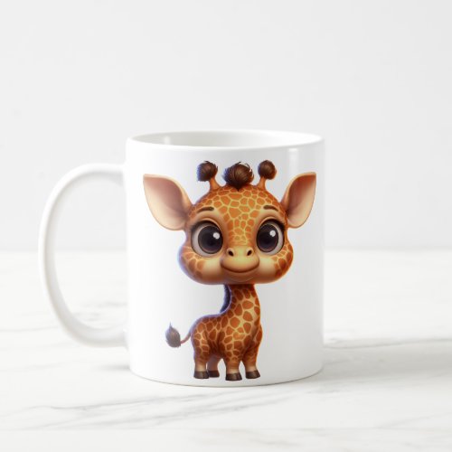 Adorable Cartoon Giraffe Graphic _ Cute Safari Coffee Mug