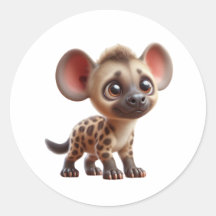 Adorable Cartoon Hyena Cub Graphic
