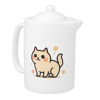  Adorable Cartoon Kitty Gift for Cat Lovers Teapot