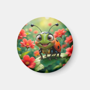 Adorable Cartoon Ladybug Fun Garden Decor Gift  Magnet