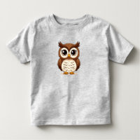 Adorable Cartoon Owl With Big Eyes