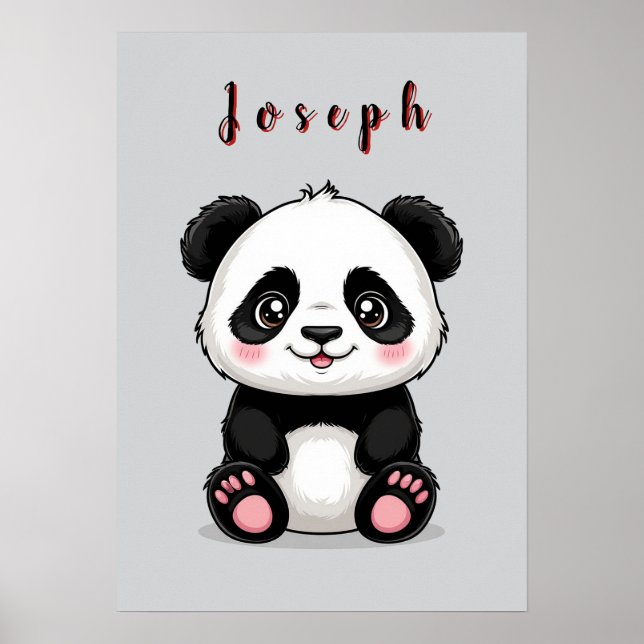 Adorable Cartoon Panda 🐼✨ Cozy Nursery Decor (Front)