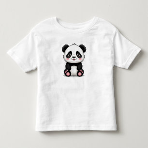 Adorable Cartoon Panda Toddler T-shirt