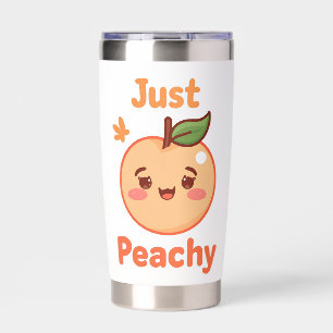 Adorable Cartoon Peach with a Smile Insulated Tumbler
