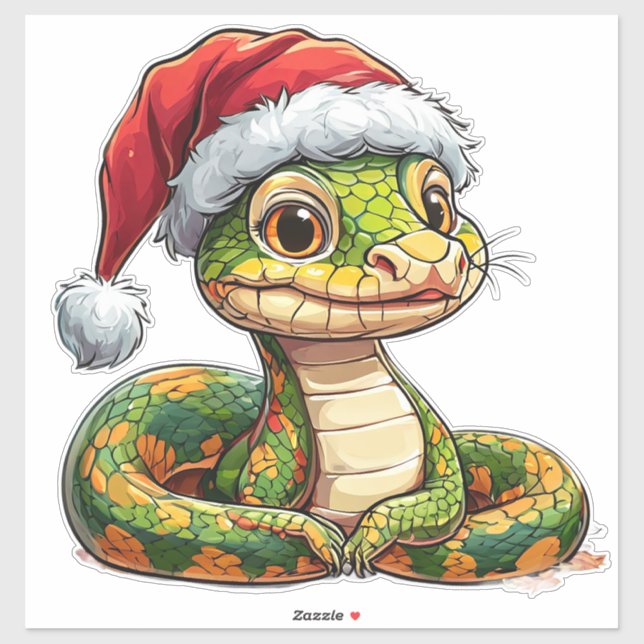 Adorable Cartoon Snake Sticker (Sheet)