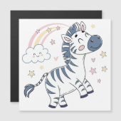 Adorable Cartoon Zebra with Rainbow and Stars |  (Front/Back)