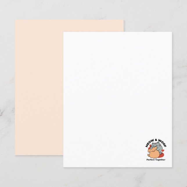 Adorable Cat and Dog Hug – Meow & Woof Design (Front/Back)