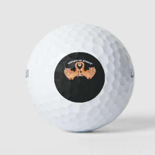 Adorable Cat Artwork Cute Animal Illustration Golf Balls