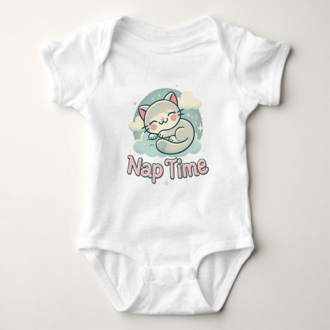 Adorable Cat Baby Bodysuit (Front)