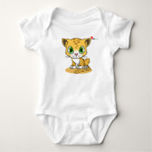 Adorable Cat Baby Bodysuit | Leopard Print Kitten