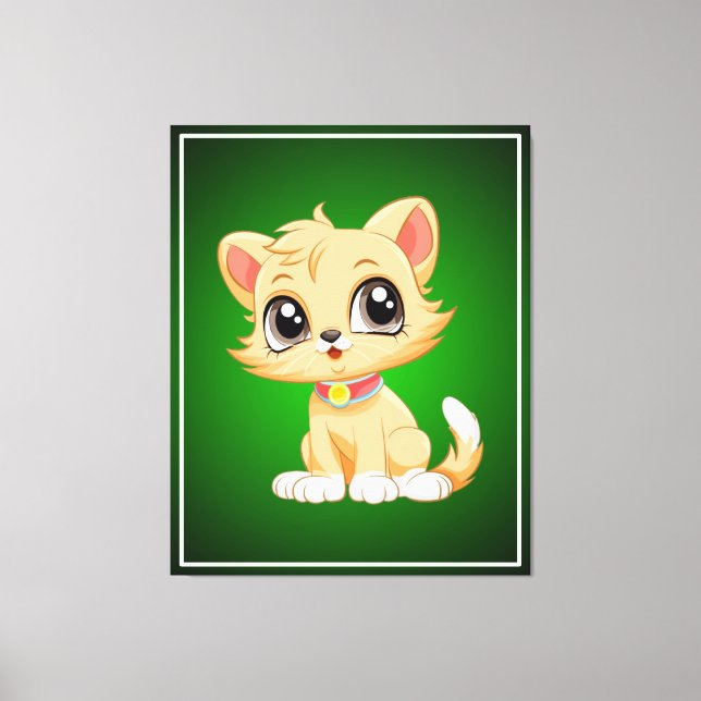Adorable Cat Cartoon-84675  Canvas Print (Front)