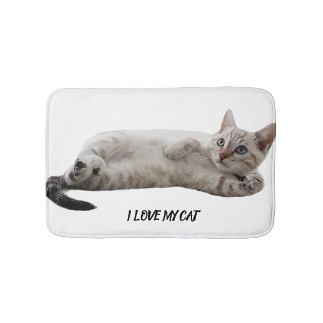 Adorable Cat Design Bath Mat (Front)