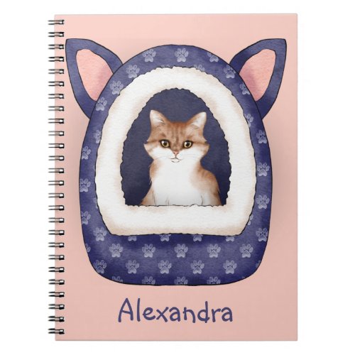 Adorable Cat In The House With Name Notebook