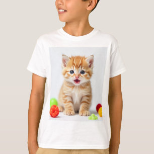 Adorable Cat Kids' T-Shirt – Perfect for Young 