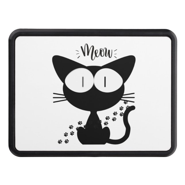 Adorable cat miaw lovers.  hitch cover (Front)