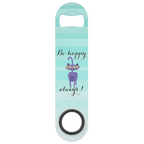 Adorable Cat Ombre  _ Be happy always Bar Key