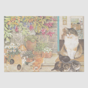 ADORABLE CAT PAINTED TISSUE PAPER