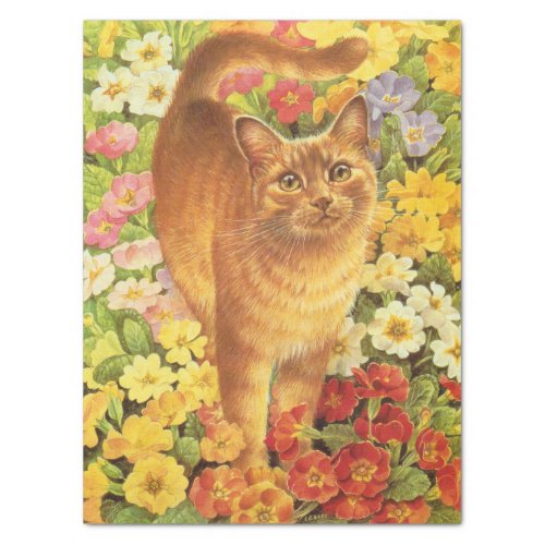 ADORABLE CAT PAINTED TISSUE PAPER