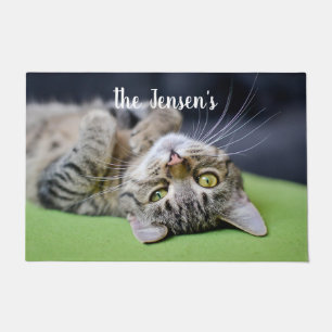 Adorable Cat Personalized Doormat