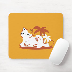 Adorable Cat Relaxing in the Sunshine – Summer Pet Mouse Pad