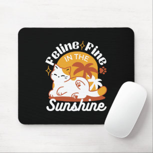 Adorable Cat Relaxing in the Sunshine – Summer Pet Mouse Pad