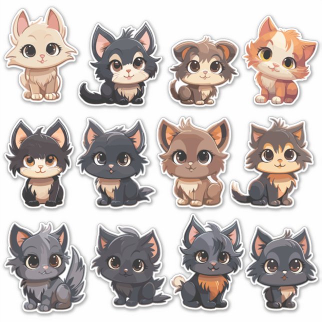 Adorable Cat Stickers (Front)
