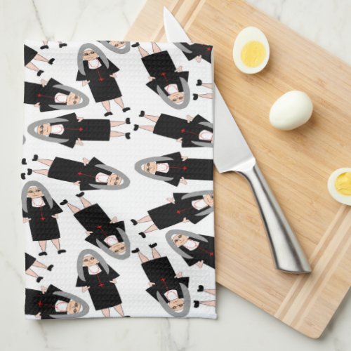 Adorable Catholic Nuns Kitchen Towel