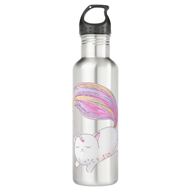 Adorable Caticorn Stainless Steel Water Bottle (Front)
