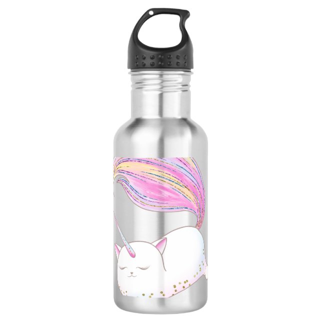 Adorable Caticorn Stainless Steel Water Bottle (Front)