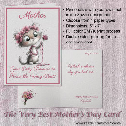 Adorable Cats Best Mother's Day Greeting Card