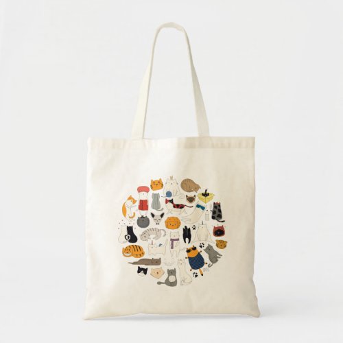 Adorable cats illustration  tote bag