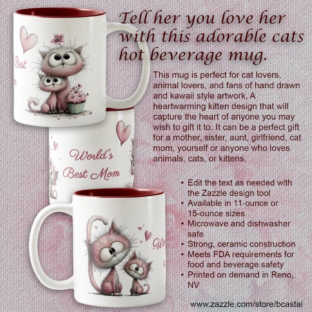 Adorable Cats Illustrations Mug (Creator Uploaded)