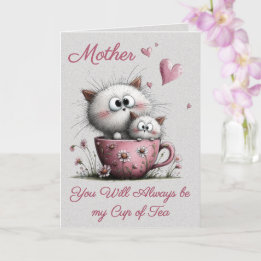 Adorable Cats in a Teacup Greeting Card