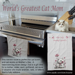 Adorable Cats Meow Kitchen Towel