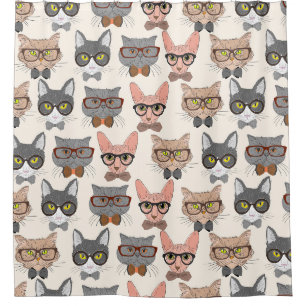 Adorable  Cats Pattern Shower Curtain
