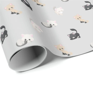 Adorable Cats Pattern Wrapping Paper