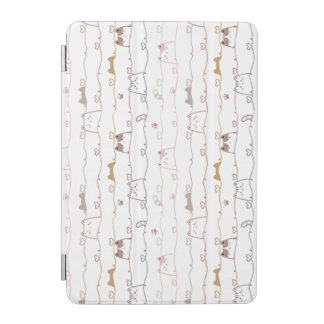 Adorable Cats Peeking Over Hearts  iPad Mini Cover