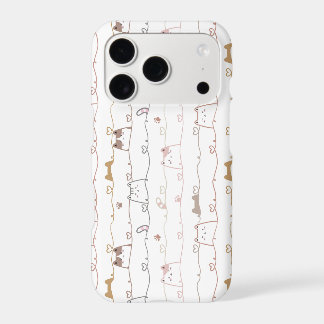 Adorable Cats Peeking Over Hearts iPhone 17 Pro Case