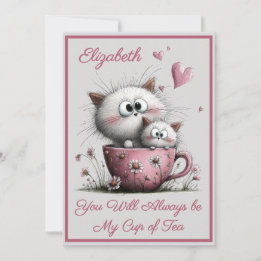 Adorable Cats Valentines Day Greeting Card