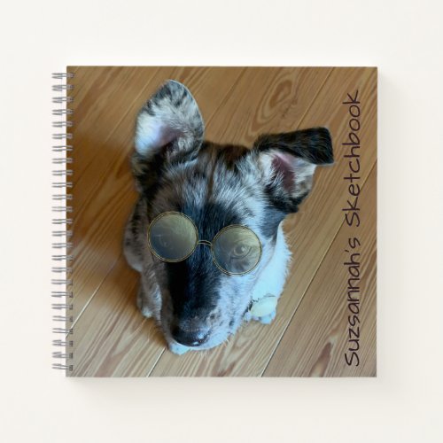 Adorable Cattle Dog Placeholder Photo Custom Notebook