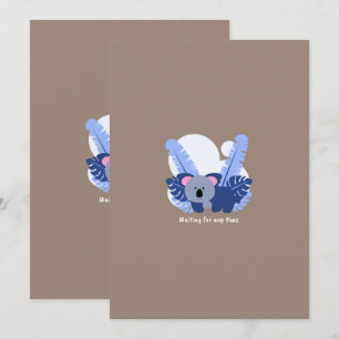 Adorable Character Animal Character Koala Art Invitation
