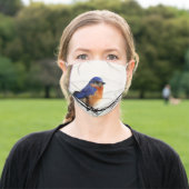 Adorable Cheerful Eastern Bluebird Adult Cloth Face Mask (Outside)