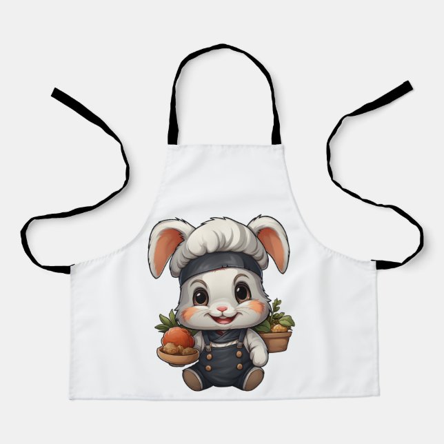 Adorable Chef Bunny With Vegetables Apron (Front)