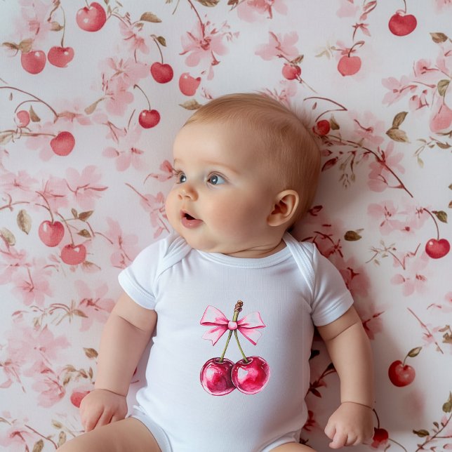 Adorable Cherry Baby  Baby Bodysuit (Creator Uploaded)