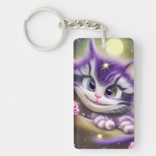 Adorable Cheshire Kitten Keychain