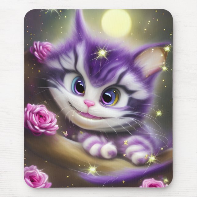 Adorable Cheshire Kitten Mouse Pad (Front)