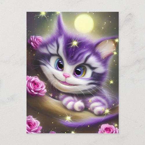 Adorable Cheshire Kitten Postcard