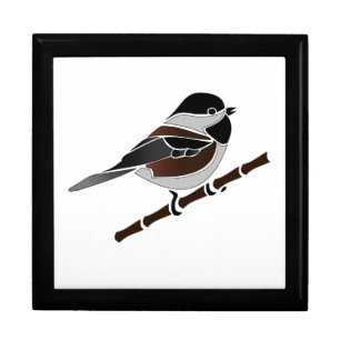 Adorable Chestnut Backed Chickadee Bird Gift Box